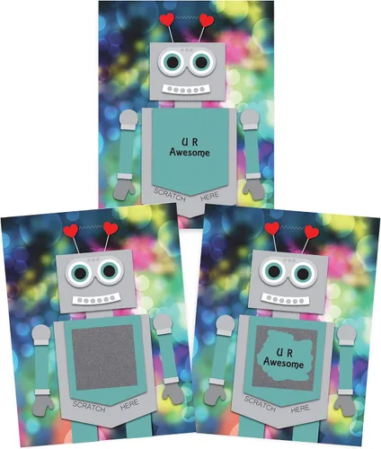 Miniatura 14 de My Scratch Offs Paquete de 26 tarjetas de San Valentín para rascar el corazón de Cupido, tarjetas de revelación de corazón de 3 x 4 pulgadas