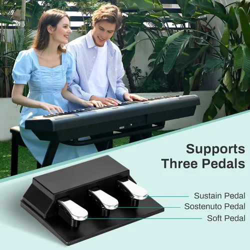 Miniatura 8 de AODSK - Piano digital de 88 teclas con teclado pesado de tamaño completo, con soporte U portátil y estable, teclado pesado de tamaño completo