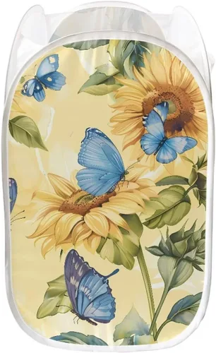 Miniatura 30 de AFPANQZ Cesta plegable de malla para ropa sucia, plegable, portátil, para guardar lugar para el hogar, fácil de plegar para viajes, 13.5 x 13.5 x 21