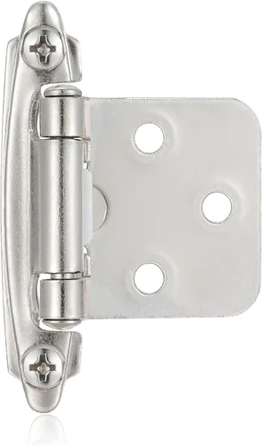 Miniatura 13 de 4 Pack (2 Pares) Bisagras de cierre automático de latón antiguo para puerta de gabinete de cocina, 1/2" de superposición (variable) Bisagras