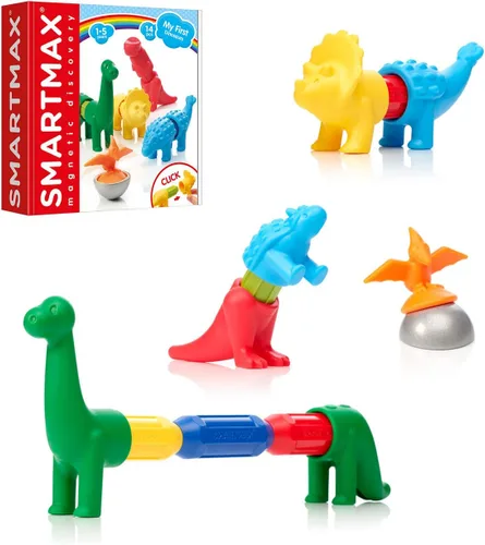 Miniatura 10 de SmartMax My First Animal Train STEM - Juego de descubrimiento magnético con tren móvil y animales suaves para edades de 1 a 5 años