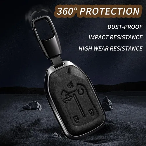 Miniatura 6 de PEICHI Funda para llavero de cuero para automóvil para 2019-2023 Silverado Suburban Tahoe Acadia Terrain Yukon Key Sierra 1500 2500HD 3500HD