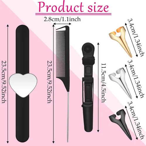 Miniatura 2 de 22 piezas de herramientas de trenzado de pelo con muñeca magnética para coser alfiler, pulsera de punto inoxidable, herramienta de anillo de dedo