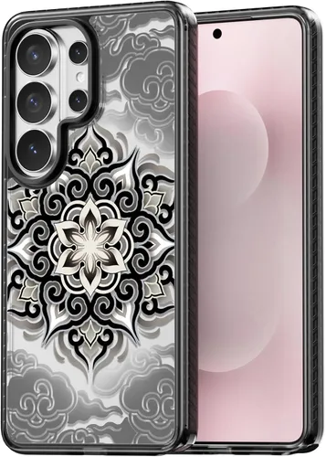 Miniatura 231 de Rosarnnah Funda compatible con Samsung Galaxy S24 Ultra, bonita estética, a la moda, divertida funda con estampado de gatito y gato, duradera a