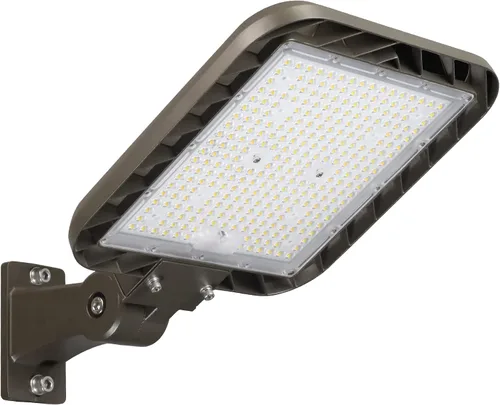 Luz LED de estacionamiento de 200 W, 30000 lm, 5000 K, luz de calle con fotocélula del anochecer al amanecer, luces de caja de zapatos con brazo