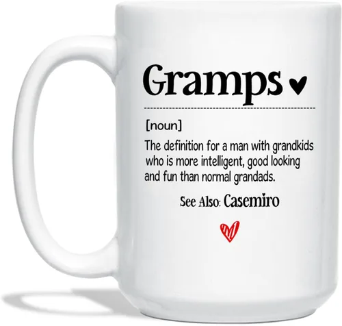 Miniatura 13 de Taza de café con texto en inglés "Best Grandpa Ever", regalo para el día del padre, taza de café personalizada para abuelo, tazas blancas de 11 Taza