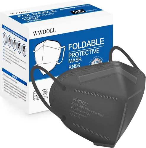 Miniatura 9 de WWDOLL KN95 Face Mask 25 Pack, 5-Layers Breathable Disposable KN95 Masks