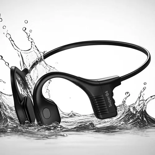 Miniatura 9 de Auriculares de Conducción Ósea YouthWhisper IP67 Impermeables Inalámbricos Bluetooth 5.2 con Auriculares de Silicona Suave para Negro