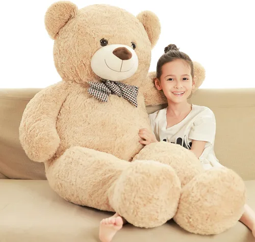 Poutmac Oso de Peluche Gigante de 47 Pulgadas Animal de Peluche Marrón Gran Oso de Peluche Regalo de San Valentín para Novia Animales de Peluche