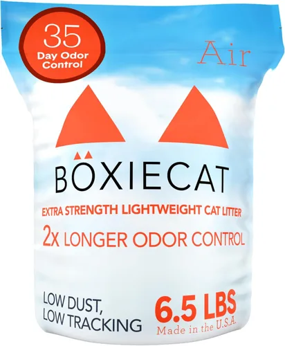 Miniatura 14 de Boxie® - Arena para gatos sin perfume para control de olores natural de 30 días, 6.5 libras, arena ligera a base de plantas para gatos