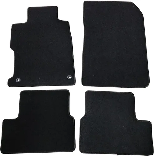 Alfombrillas compatibles con Honda Civic Coupe 2012-2015, 4 alfombras delanteras de nailon negro para protección de suelo interior IKON MOTORSPORTS
