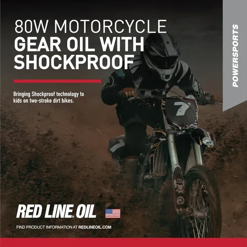 Miniatura 2 de Red Line (42704) Aceite sintético para engranajes de motocicleta de 80 W con a prueba de golpes, 1 cuarto de galón