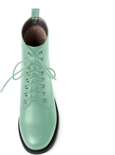Miniatura 52 de ROSERWISH Botas altas de tacón bajo y grueso para mujer, con cordones, cómodas, modernas, con puntera redonda, de 2.5 pulgadas