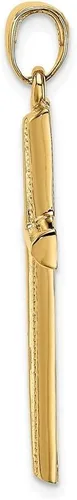 Miniatura 3 de Diamond2Deal Colgante de cruz de oro amarillo de 14 k (L- 1.437 in W- 0.762 in)