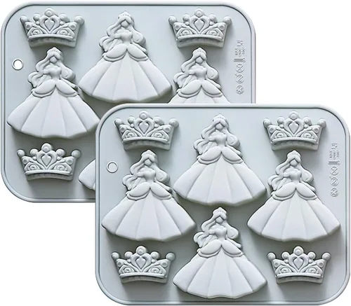 Miniatura 8 de Molde de silicona con forma de animal de 24 cavidades, incluye elefante, hipopótamo, león, oso, antiadherente, moldes para hornear para decoración