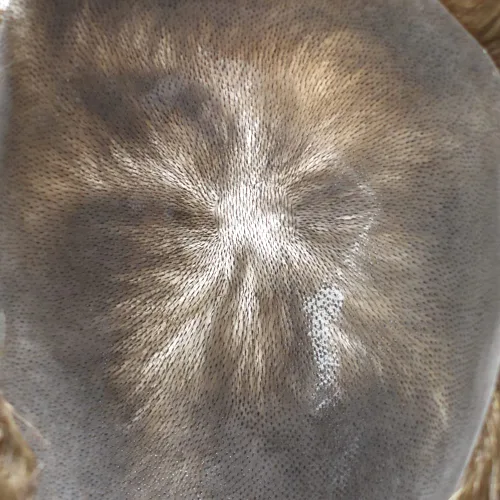 Miniatura 6 de Toupee para hombres pieza de cabello humano real para hombre, sistema de pelo de piel de poliéster para hombre, protesis capilar para hombre