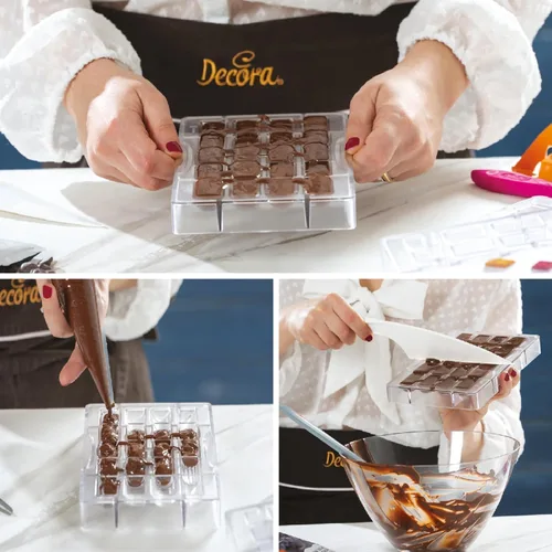 Miniatura 4 de DECORA Hemisferio de molde de chocolate, policarbonato, 7.9 x 4.7 x 0.9 in