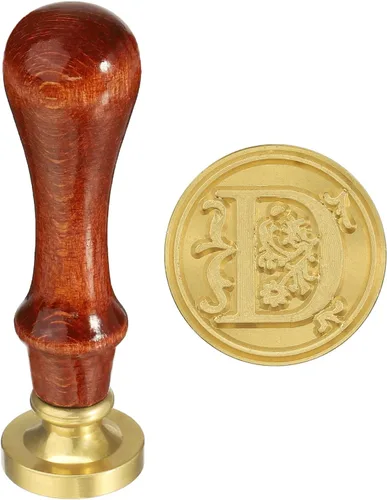 Miniatura 9 de YOKIVE Sello de cera del alfabeto, sello de letras con mango extraíble para decorar postales, ideal para festivales, bodas (dorado, rojo, letra J)