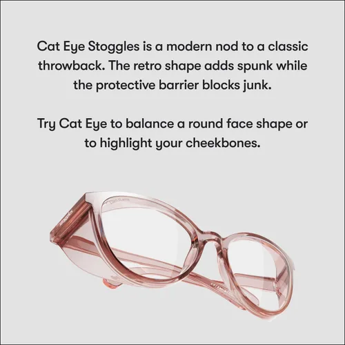 Miniatura 7 de Stoggles Gafas de Seguridad Cat Eye con Certificación Z87.1, Bloqueo de Luz Azul, Lente de Bloqueo UV, Protección Superior y Lateral, Antivaho
