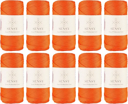 Miniatura 168 de Sensy Premium Cuerda de Poliéster de 2mm 251 Yardas Cuerda de Polipropileno 100% Cordón de Macramé 2mm Cordón para Bolsa de Ganchillo Cuerda