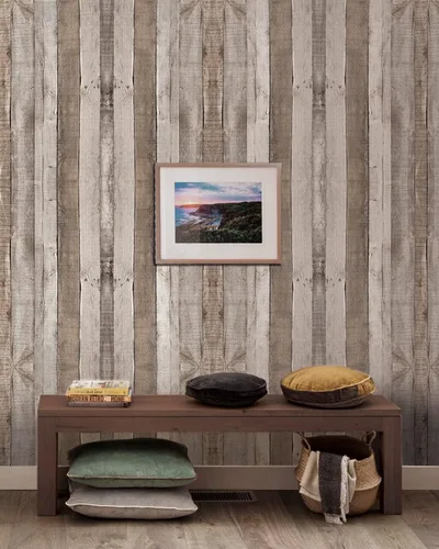 Miniatura 6 de Papel tapiz de madera para despegar y pegar, extraíble, tablón de madera envejecida, autoadhesivo, papel de pared reciclado sintético, papel