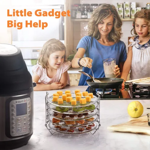 Miniatura 7 de Goldlion Estante deshidratador compatible con Instant Pot de 6 cuartos de galón, accesorios de soporte de acero inoxidable para freidora de aire