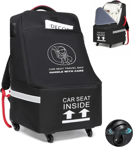 MCBD Bolsa de viaje para asiento de automóvil para avión, mochila plegable para asiento de bebé para viaje, portabebés acolchado para asiento de