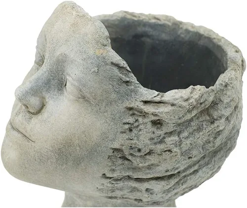 Miniatura 5 de A&B Home Profile Head - Maceta para exteriores, 8 pulgadas, acabado gris