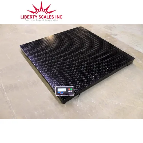 Miniatura 4 de Liberty Scales Báscula de piso industrial resistente de 48 x 48 pulgadas, báscula digital precisa para pesaje de almacén o envío