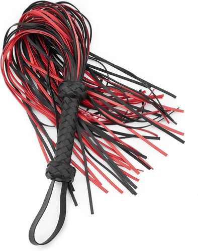 Miniatura 7 de Látigo de cuero rojo de 30 pulgadas, látigo de caballo ecuestre - Látigo de caballo rojo