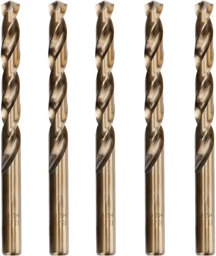 Miniatura 11 de Juego de brocas de cobalto de 11/32 pulgadas (5 piezas), acero de alta velocidad M35 (5% cobalto) para metales duros, acero inoxidable, hierro