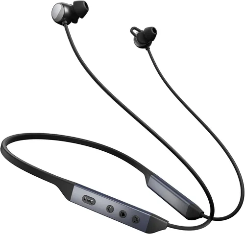 Auriculares híbridos con cancelación activa de ruido Bluetooth 6.0, 5 ENC AI Clear Call Mic Auriculares inalámbricos, auriculares magnéticos