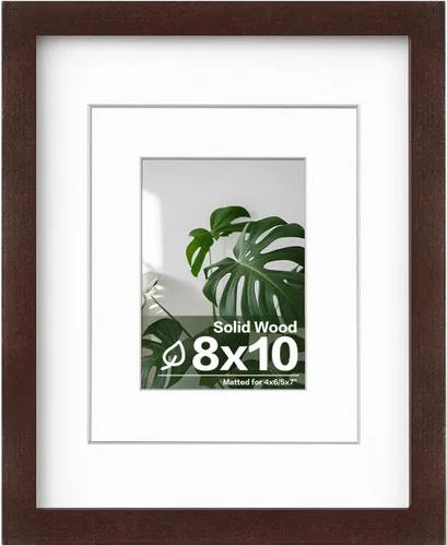 Miniatura 97 de Egofine - Portarretratos de 4 x 6 pulgadas, de madera maciza con plexiglás, para fotos de 3.5 x 5 con paspartú o de 4 x 6 sin paspartú, para colocar