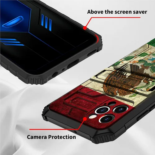 Miniatura 6 de Funda tipo cartera para iPhone 13 Pro Max con soporte para tarjetas, función atril, híbrida, de doble capa, protección a prueba de golpes