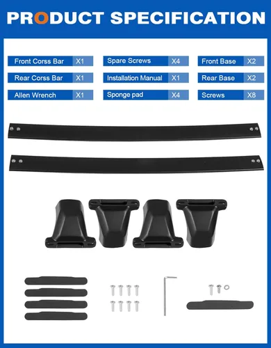 Miniatura 8 de Barras transversales para techo Wonderdriver 260lbs Compatibles con Honda CR-V CRV y CRV Sport Hybrid 2023 2024 2025 2026, portaequipajes
