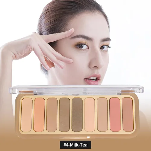 Miniatura 2 de Paleta de sombra de ojos desnuda 9 colores neutro desnudo mate brillo purpurina sombra de ojos paleta de maquillaje de alta pigmentación