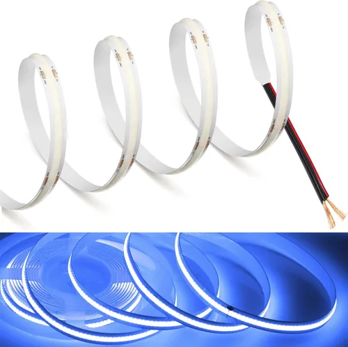 Miniatura 16 de MDee】Tira de luces LED COB de 3000K blanco cálido 1.64 pies/0.5m 5V cinta de luces LED flexibles CRI 90+ 800LM/m 320LEDs/m para decoración