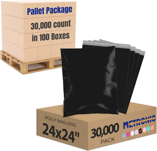 Miniatura 58 de Metronic Sobres de polietileno grandes de 24 x 24 pulgadas, 100 unidades, bolsas de envío adhesivas fuertes para ropa, sobres impermeables para Lila