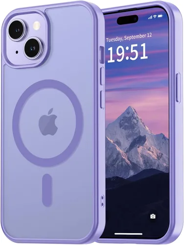 Miniatura 24 de vnnink para iPhone 12 y iPhone 12 Pro, funda de teléfono celular translúcida con protección contra caídas de grado militar, mate magnética