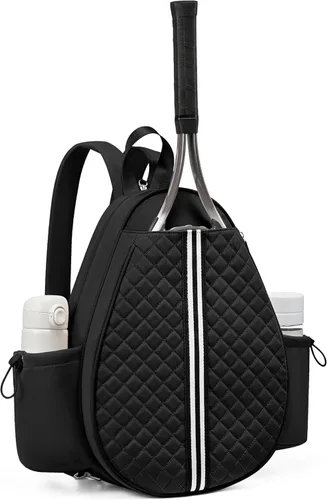 Miniatura 14 de Mochila de tenis Sucipi, mochila de tenis acolchada con bandolera cruzada, bolsas para raquetas de tenis resistentes al agua para mujeres y hombres