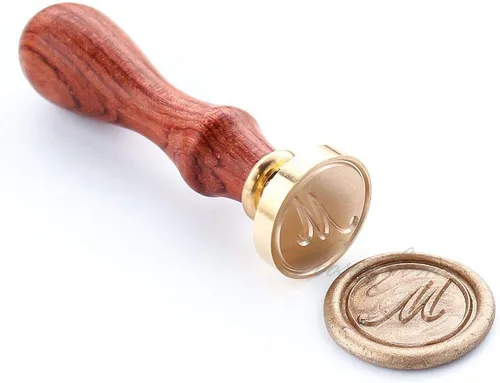 Miniatura 27 de VOOSEYHOME - Sello de cera, letra inicial escrita a mano con mango de palisandro, decoración en invitaciones, sobres de correo, tarjetas, libros