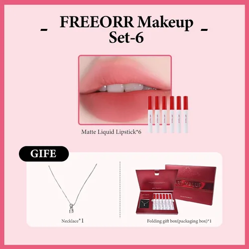 Miniatura 2 de Regalo de Navidad para mujer, juego de 7 cajas de regalo que incluye lápiz labial mate de terciopelo rojo y collar, fácil de combinar con diferentes