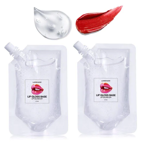 BestLand Paquete de 2 bases de brillo de labios hidratante casera, base de maquillaje de labios, material básico de lápiz labial, base de brillo de
