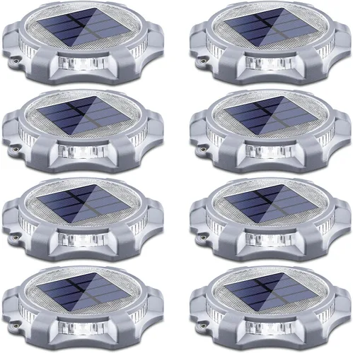 Miniatura 8 de SIEDiNLAR Luces solares para cubierta al aire libre, 2 modos, muelle LED, marcadores de entrada, luz impermeable para escalones, pasarela, escalera