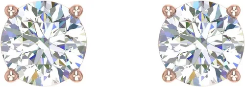 Miniatura 3 de Aretes de diamante con 4 puntas de 38 a 0.70 quilates en oro de 14 quilates, con certificación IGI