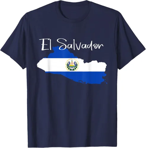 Miniatura 68 de Camiseta con la bandera de El Salvador, mapa de El Salvador, camiseta de Salvador para mujer