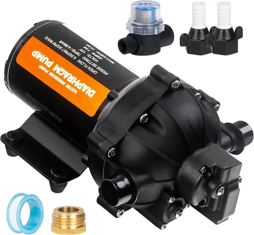 Miniatura 7 de Bomba maceradora RV 12V 12GPM Bomba de alcantarillado autocebante, picadora de aguas residuales de liberación rápida con mangueras y abrazaderas