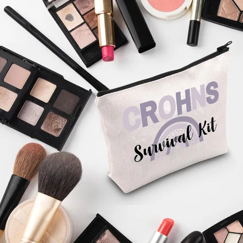 Miniatura 5 de G2TUP Crohns Disease Concientización Regalo Crohns Survival Kit Bolsa de Maquillaje Colitis Guerrero Bolsa Cosmética Regalo Enfermedad Crónica