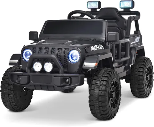 Joywhale - camión para niños de 12V, con batería, vehículo motorizado eléctrico para niños, con control remoto, suspensión de 4 ruedas, luces LED,