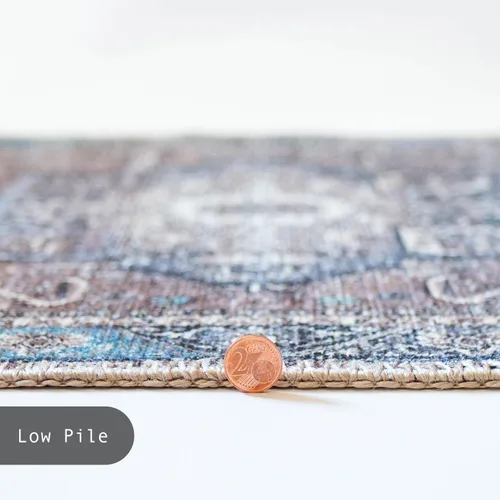 Miniatura 261 de GLN Rugs Traditional Collection - Alfombra de felpilla lavable a máquina, tradicional lavable, antideslizante, alfombra de felpilla de pelo corto